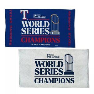 Texas Rangers 2023 World Series Champ Full Color Locker Room Towel With Back Imp